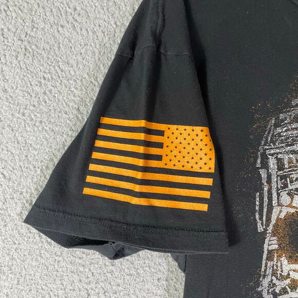 Grunt Style Skull Graphic Tee XXL Black USA Flag Military Shirt Cotton Patriotic - Picture 8 of 8